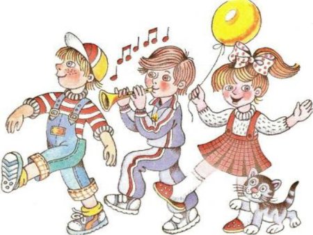 Дети маршируют для детей