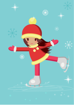 Девочка на коньках