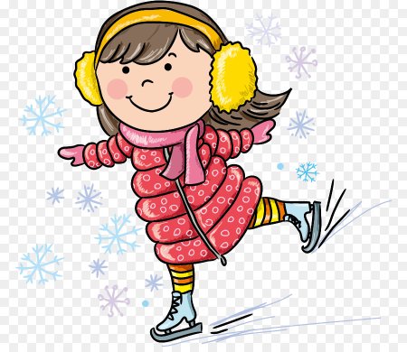 Девочка катается на коньках