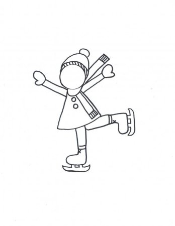 Фигуристка рисунок для детей