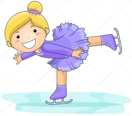 Трафареты девочки на льду