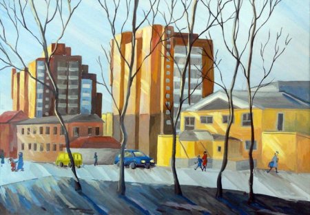 Город гуашью