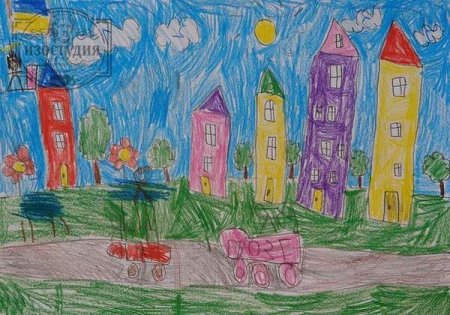 Рисование город дети 5 лет