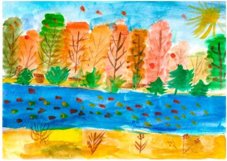 Рисование осенняя фантазия в подготовительной группе