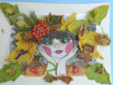 Рисование осень в корзинке