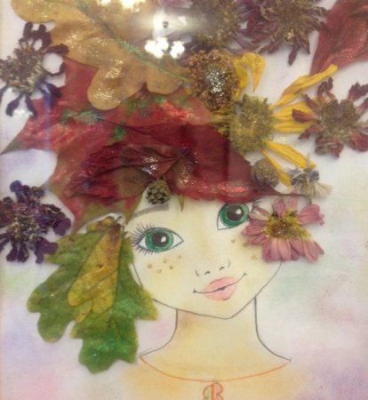 Рисование отпечатками листьев