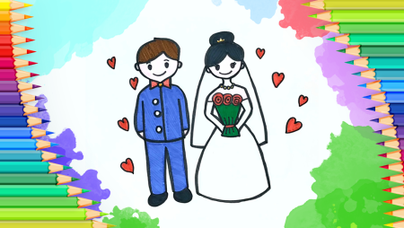 Лёгкие рисунки на свадьбу