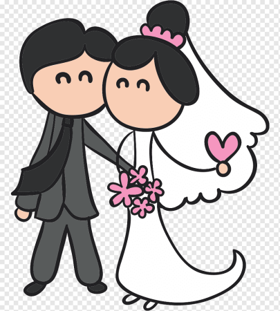 Жених и невеста вектор