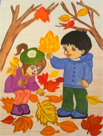 Осенний листопад рисунок