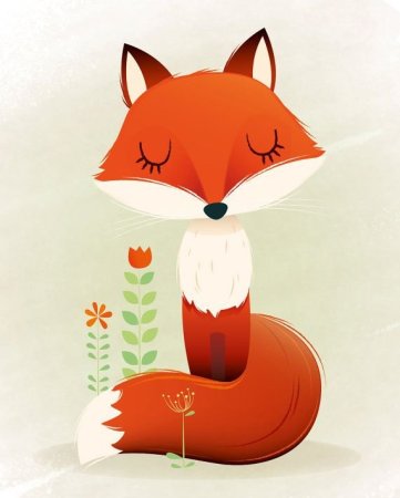 Лисичка мультяшная