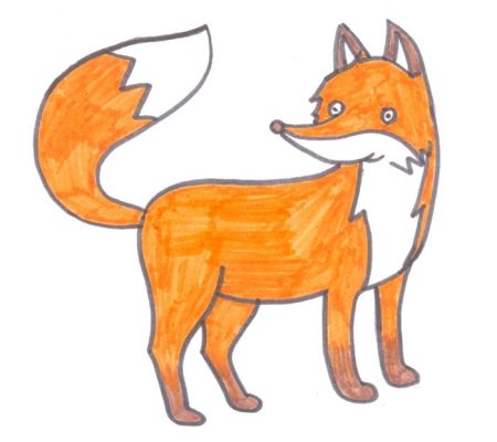 Рисунок лисы для срисовки