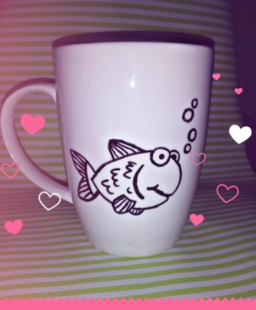 Рисунок на кружке своими руками