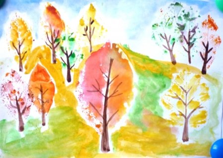Рисунки детей на тему природа осенью