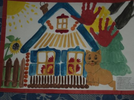 Рисование Кошкин дом подготовительная группа