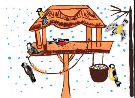 Кормушка рисунок