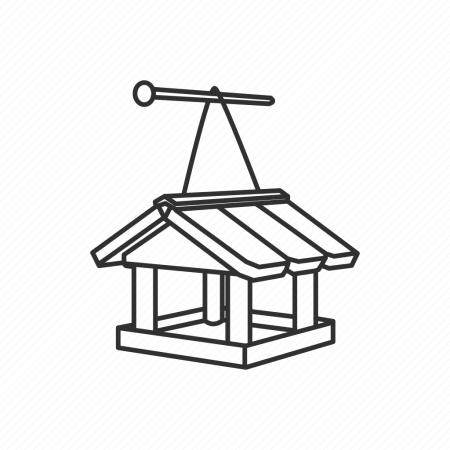 Раскраска кормушка для птиц для детей