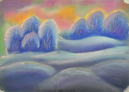 Рисование пастелью для детей