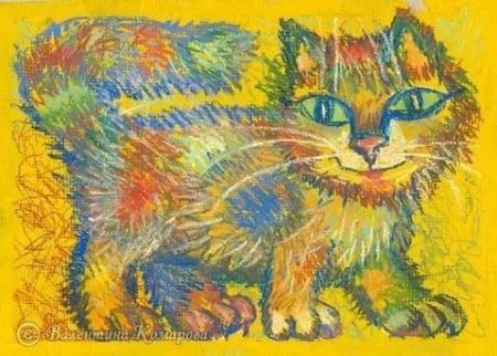 Зима масляной пастелью