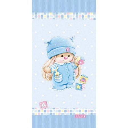 508994/1 Полотенце махровое 70*140 Зайка с кубиками