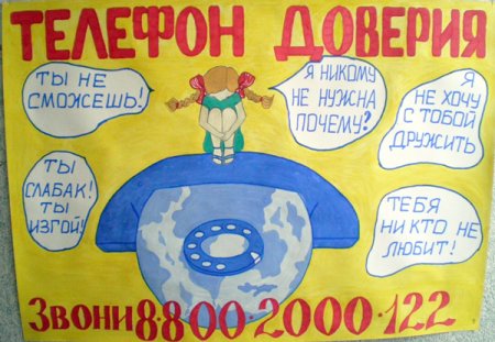 Телефон доверия плакат