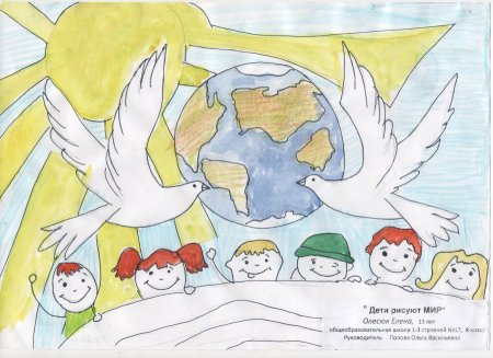 Рисунки детей о мире без войны
