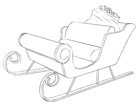 Сани сбоку контур