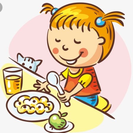 Дети завтракают для детей