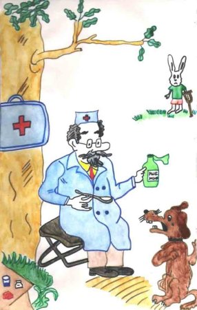 Рисунок доктора Айболита