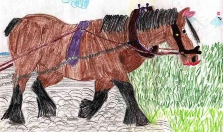 Детские рисунки лошадки