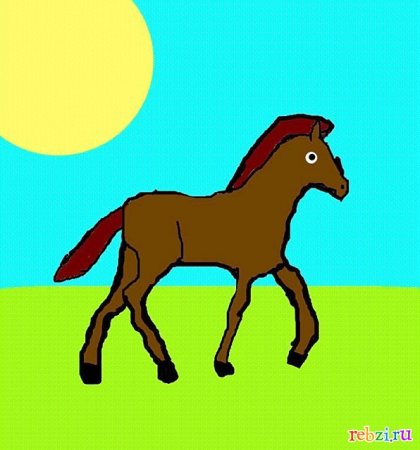 Рисование лошади в подготовительной группе