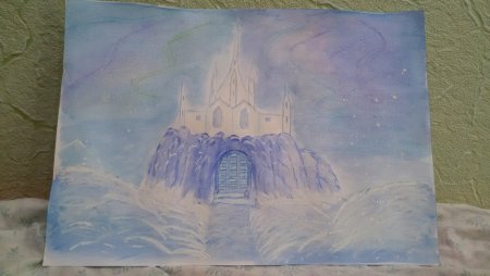 Царство снежной королевы гуашь