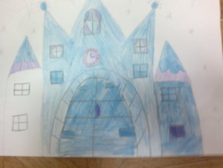 Рисование дворец Деда Мороза в подготовительной группе