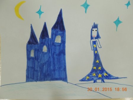 Дворец снежной королевы рисование в подготовительной