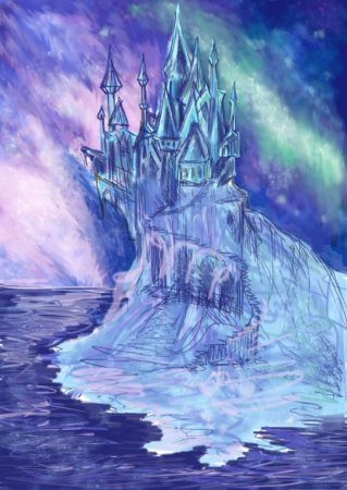 Рисунок замок снежной королевы детский (53 фото)