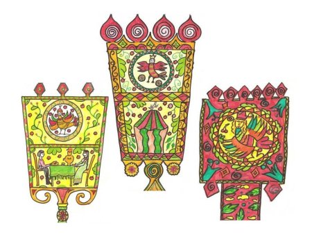 Узоры на прялке