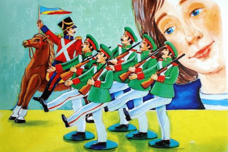 Рисунок марширующих солдатиков