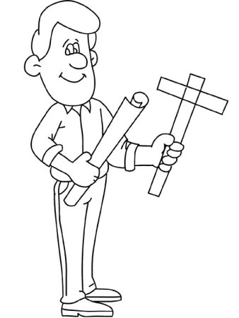 Раскраска профессии Архитектор