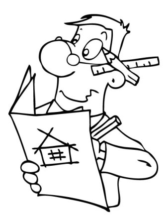 Профессия инженер раскраска