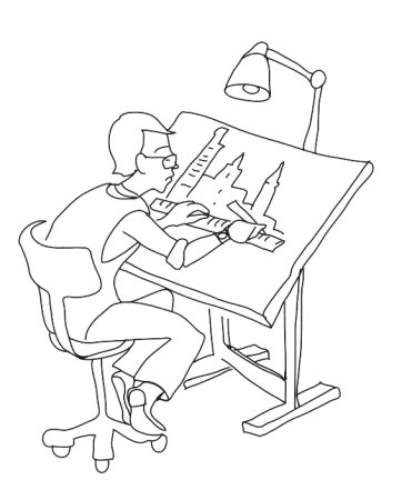 Раскраска профессии Архитектор