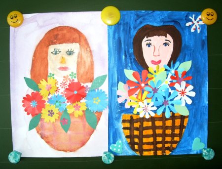 Рисование мама средняя группа