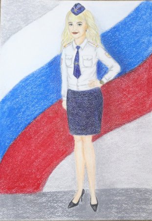 Рисунок Мои родители служат в полиции