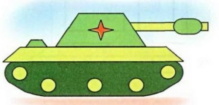 Танк аппликация для детей