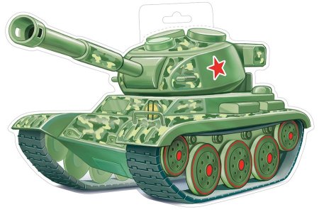Танк раскраска для малышей