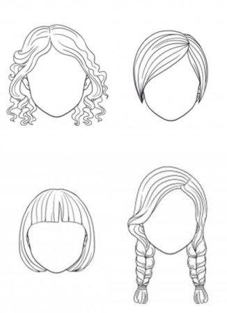 Шаблон волос для рисования