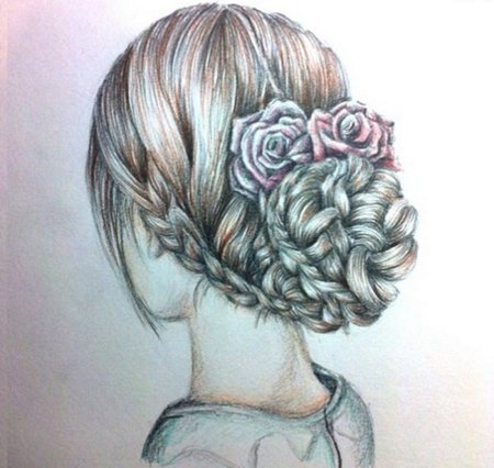 Причёски для девочек рисунки