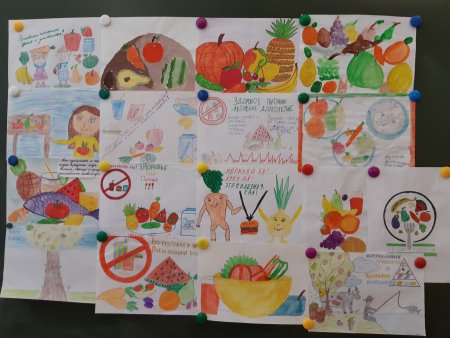 Выставка рисунков здоровое питание