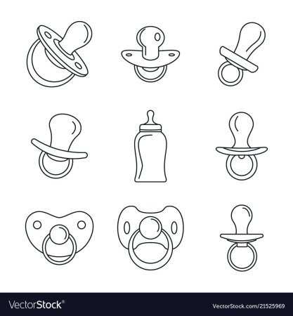 Трафарет соска детская