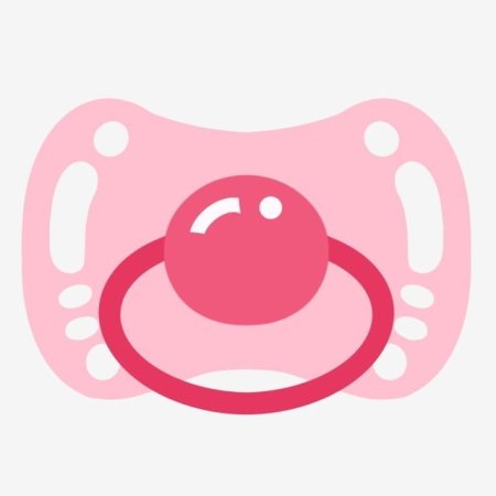 Пустышка розовая прозрачная