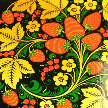 Хохломская травяная роспись