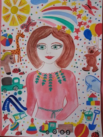 Рисунок на тему моя любимая мама